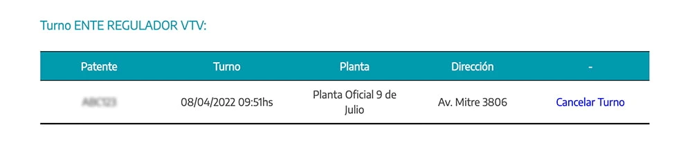 PEDIR CAMBIO DE TURNO VTV ESCOBAR